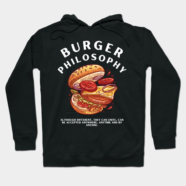 burger philosophy Hoodie by Hi Project